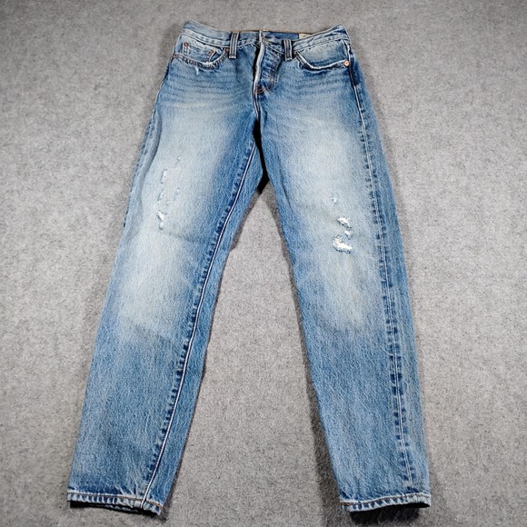 Levi's Denim - Levis Jeans Wedgie Fit White Oak Cone Denim Selvedge Women 25 Distressed Blue
